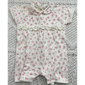 Like New Baby Girl Vintage Inspired Collared Floral Size 12 Month